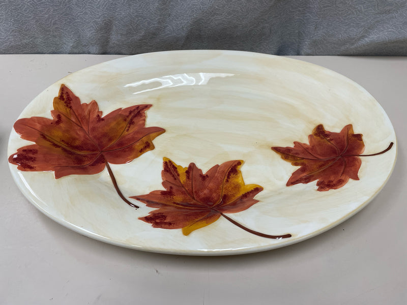 LEAF DEC SERVING PLATE