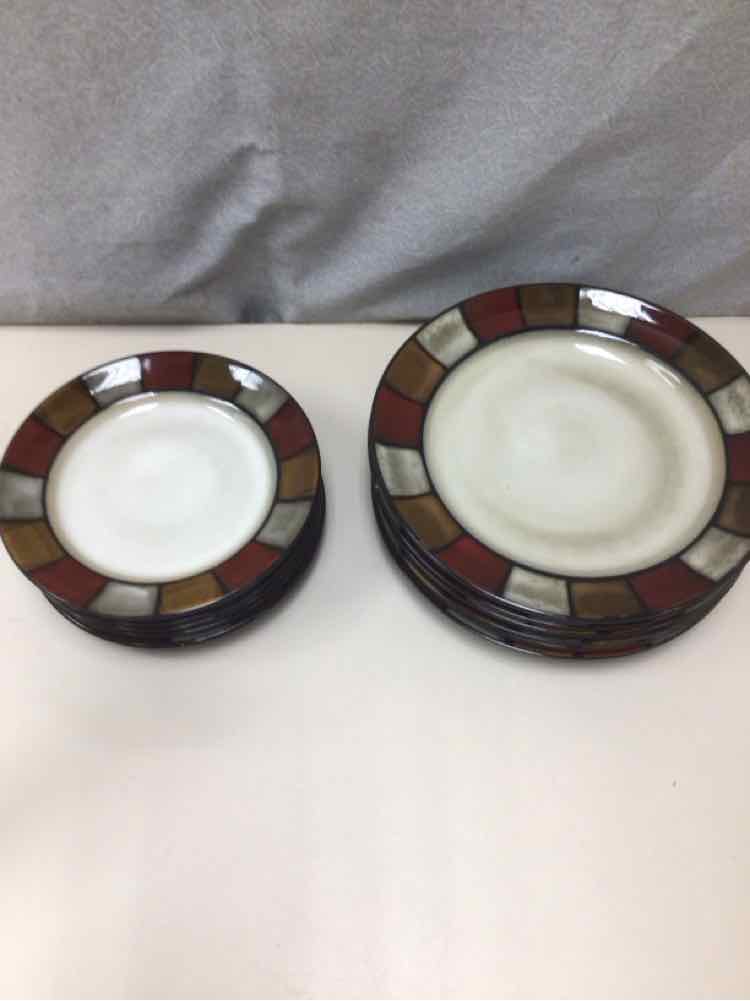 12 PCS SET DINNER AND SALAD PLATES