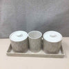 TEXTURED CERAMIC JAR SET