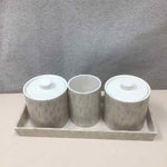 TEXTURED CERAMIC JAR SET