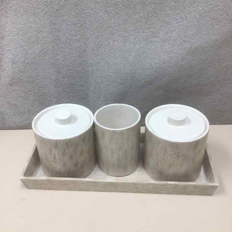 TEXTURED CERAMIC JAR SET