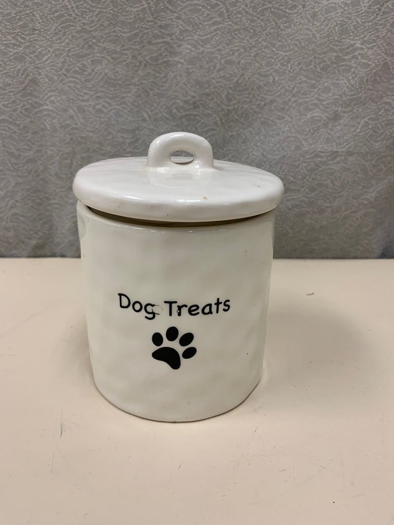 CREAM DOG TREATS CERAMIC CONTAINER