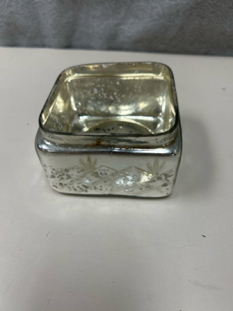 SILVER MERCURY GLASS CONTAINER