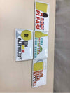 4 BEER THEME SNACK PLATES