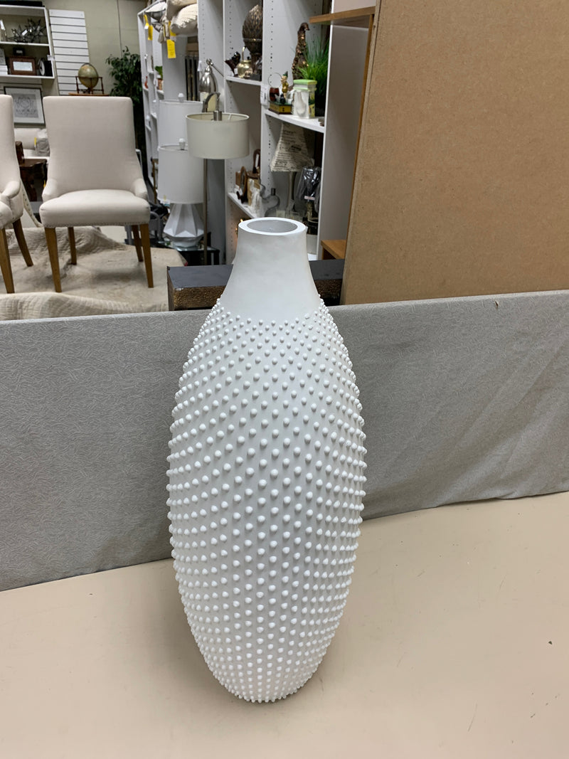 "CAMILLA" WHITE BUMPY VASE