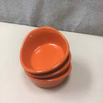 3 ORANGE CERAMIC RAMEKINS