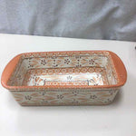 ORANGE/BROWN CERAMIC PAN