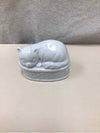 WHITE CERAMIC CAT BOX