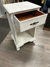 WHITE ONE DRAWER NIGHTSTAND