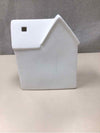 SMALL WHITE CERAMIC HOUSE TEALIGHT HOLDER
