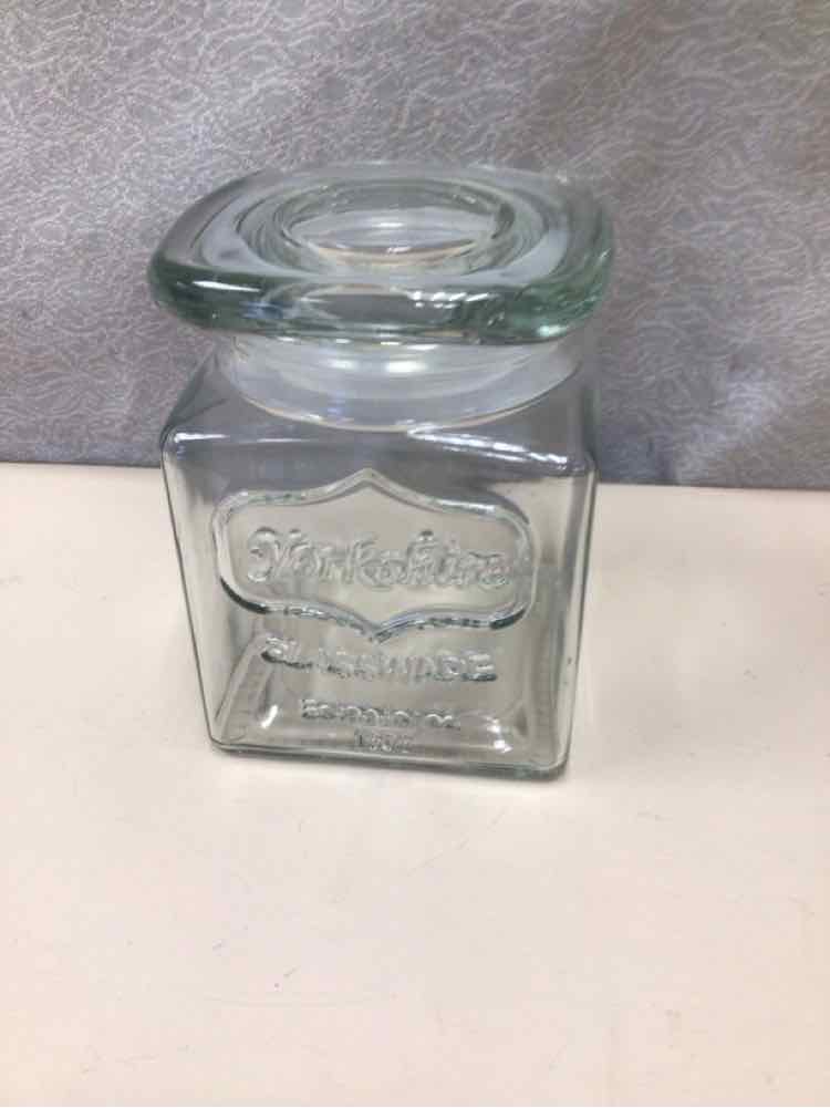 YORKSHIRE SQUARE GLASS JAR