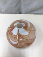 ORANGE SWIRL GLASS VASE