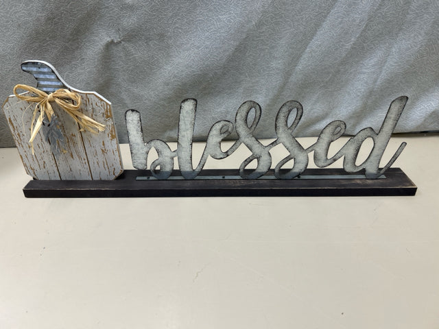 "BLESSED" PUMPKIN SIGN