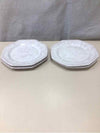 4 white octagon salad plates