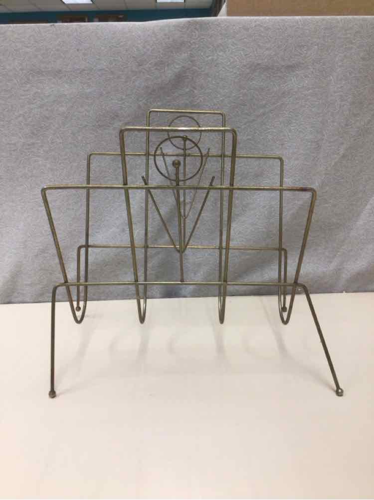 GOLD METAL MCM MAGAZINE RACK