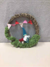 GNOME WREATH W/FLAGS