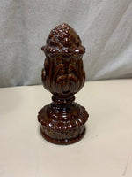 BROWN CERAMIC FINIAL