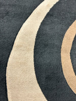 BROWN TAN SWIRL RUG