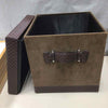 LARGE CORDUROY/LEATHER BOX