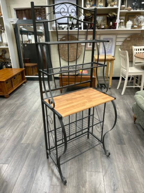 WOOD METAL BAKERS RACK