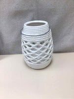 WHITE CERAMIC LANTERN