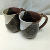 2 HANDMADE RED/GOLD MUGS