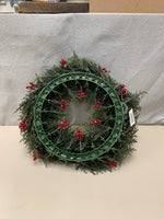 20" FAUX CEDAR BERRY WREATH