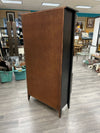 BLACK BOOKSHELF W/STORAGE