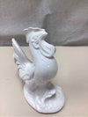 WHITE CERAMIC ROOSTER