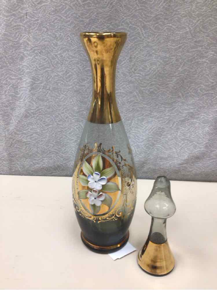 VINTAGE BOHEMIAN/MURANO GLASS DECANTER