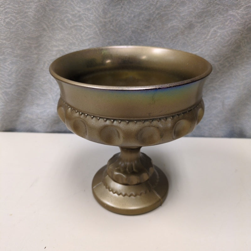 GOLD GLASS BOWL ON STAND