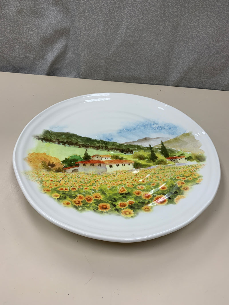 LARGE COUNTRY SCENE SERVING PLATE