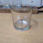 WOOD W/5 GLASS CUPS