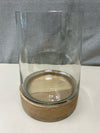 GLASS TERRARIUM ON WOOD STAND