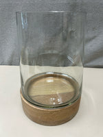 GLASS TERRARIUM ON WOOD STAND