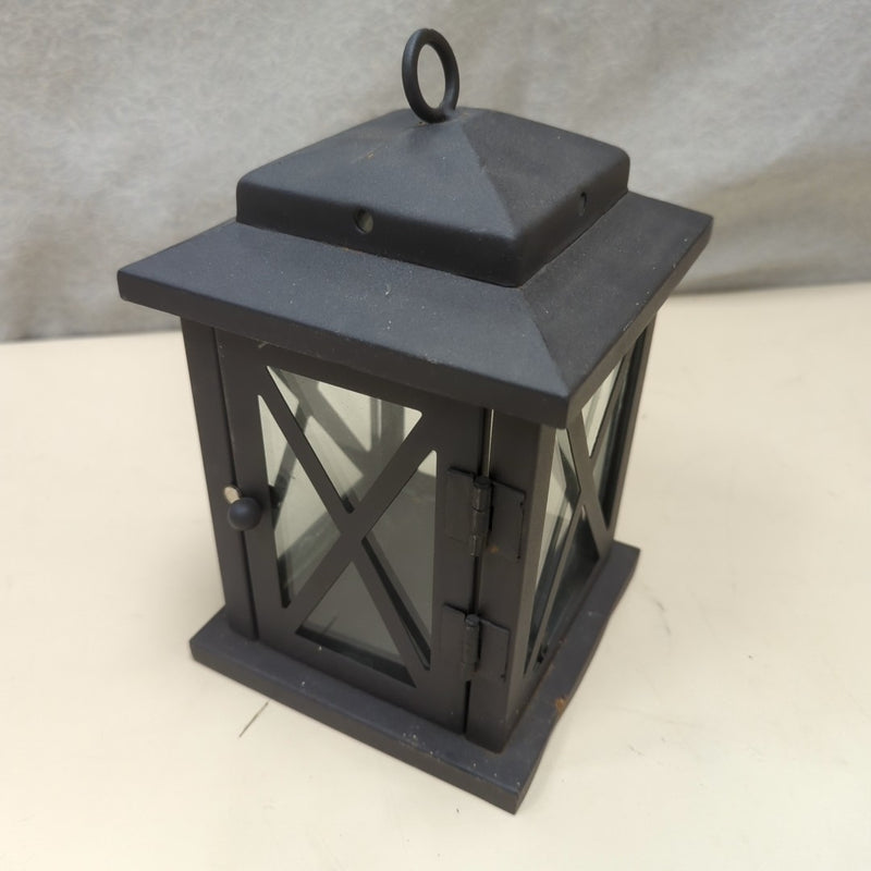 BLACK RUSTIC METAL LANTERN