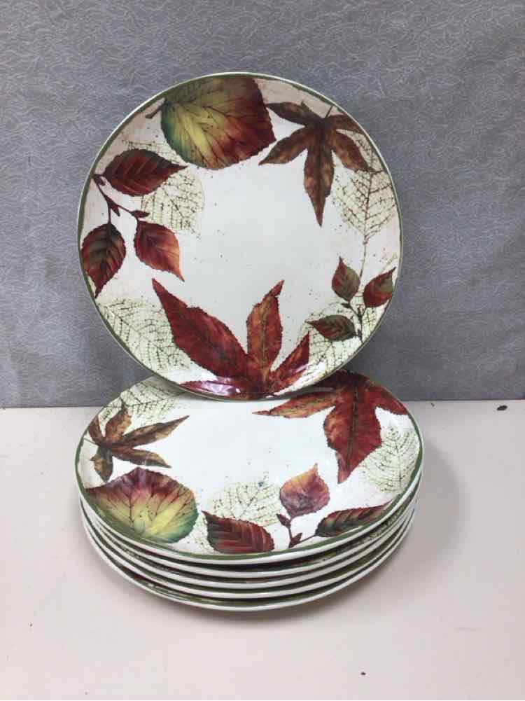 6 FALL THEME CERAMIC PLATES