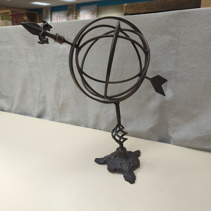 2 PIECE METAL ARMILARY SPHERE
