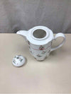 WHITE/RED RIBBON PINE TEA POT