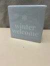 SQUARE CERAMIC "WINTER" SIGN