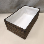 DARK BROWN LINED BASKET