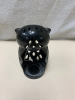 BLACK CUTOUT OWL VOTIVE