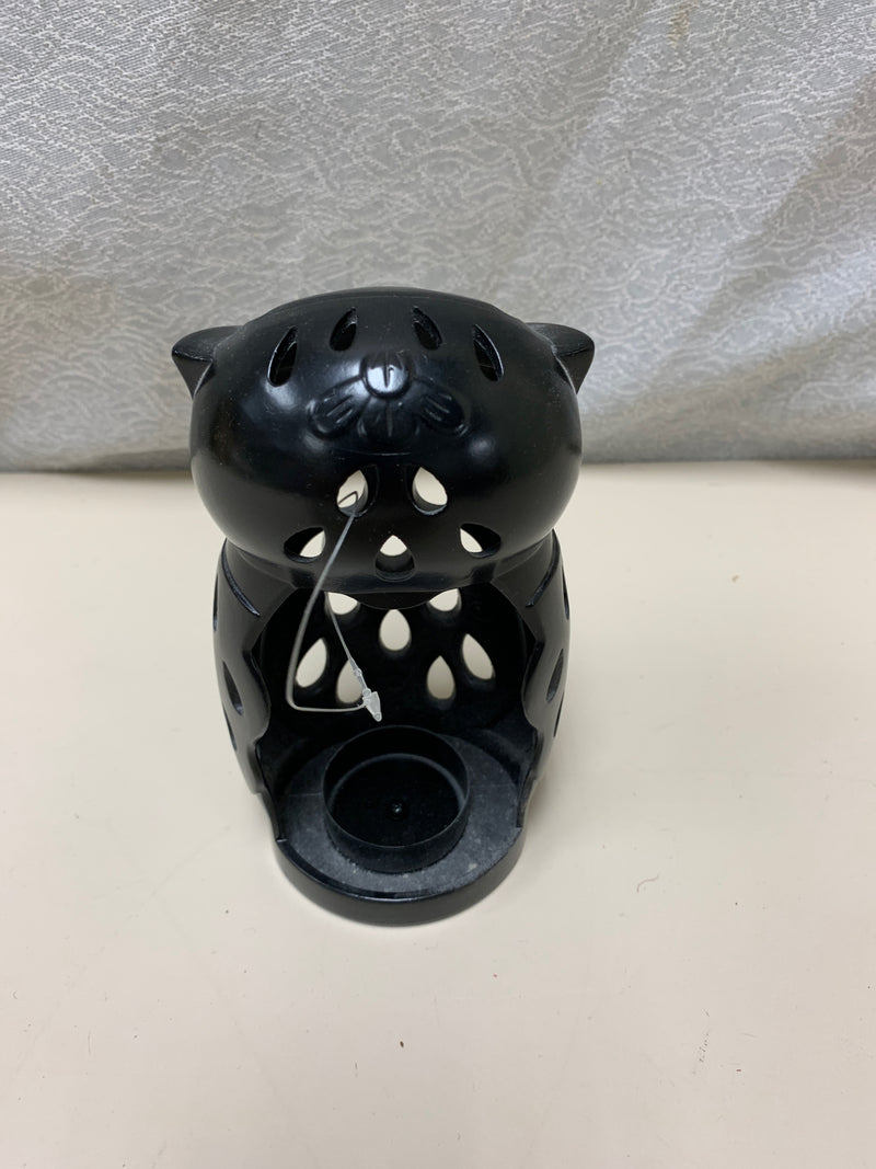 BLACK CUTOUT OWL VOTIVE