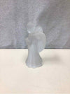 FROSTED GLASS ANGEL CANDLE HOLDER