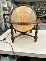 LIGHT UP GLOBE ON WOOD STAND