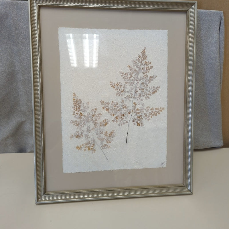 SILVER FRAME DISTRESSED LEAVES PIC