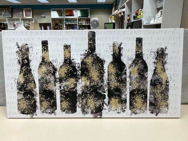 BLACK GOLD BOTTLE CANVAS