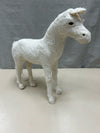 WHITE STITCHED HORSE FIGURINE