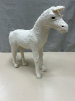 WHITE STITCHED HORSE FIGURINE