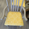 2 GRAY/YELLOW CAPTAIN'S CHAIRS